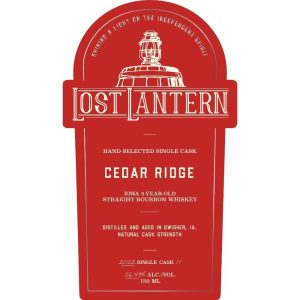 Lost Lantern Cedar Ridge 5 Year Old Iowa Straight Bourbon